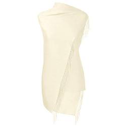 Fiolini Pashmina Schal Stola Umschlagtücher Tuch für Damen - Super Weich – (creme) von Fiolini