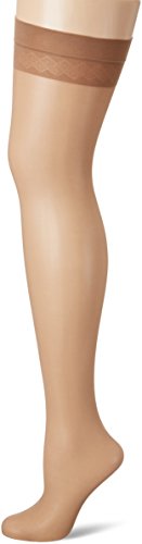 Fiore Damen Strapsstrümpfe Romance/Obsession, 20 DEN, Braun (Tan 014), M (Herstellergröße:3) von Fiore