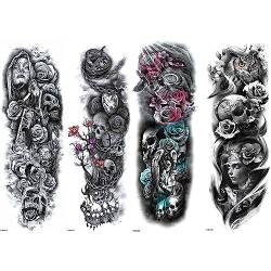 Fiorky Art Sticker Kit Mystic Totem Fake Tattoo Wasserdicht Fake Tattoos Temporärer Körper Körper Arm Temporäres Tattoo for Männer Frauen for Jungen Mädchen Paar Liebhaber Tattoo Kits von Fiorky