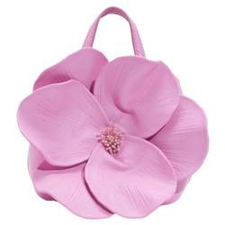 Fiorky Mini-Abendhandtasche mit Blumenmuster, PU-Leder, Blumenmuster, niedliche kleine Geldbörse, einfarbig, Designer-Handtasche for Damen, for Hochzeit, Party, Abschlussball (Rosa) von Fiorky
