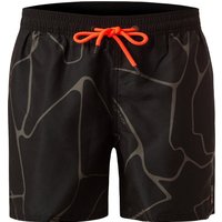 FIRE + ICE Herren Badeshorts schwarz Mikrofaser Gemustert von Fire + Ice