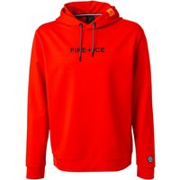 FIRE + ICE Herren Hoodie rot Baumwolle unifarben von Fire + Ice