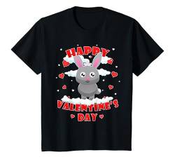 Kinder Süßes Häschen-Valentinstag-Shirt für Kinder, lustiges Valentinstag T-Shirt von Fire Fit Designs