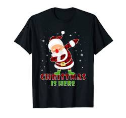 Lustige passende Familien-Weihnachtshemden, Weihnachten ist Here, kariert T-Shirt von Fire Fit Designs