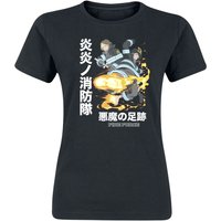 Fire Force - Anime T-Shirt - Devil's Footprints - S bis XXL - für Damen - Größe L - schwarz  - Lizenzierter Fanartikel von Fire Force