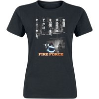 Fire Force - Anime T-Shirt - Infernal Attack - S bis XL - für Damen - Größe M - schwarz  - Lizenzierter Fanartikel von Fire Force