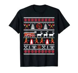 Feuerwehrmann Ugly Christmas Sweater Feuerwehrmann Feuerwehr T-Shirt von Firefighter Ugly Christmas Sweater