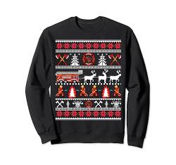 Firefighter Ugly Christmas Sweater, Feuerwehrmann Feuerwehrmann Sweatshirt von Firefighter Ugly Christmas Sweater
