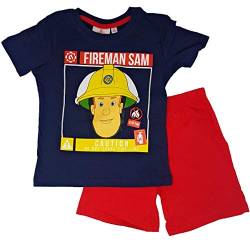 Feuerwerhmann Sam Schlafanzug Pyjama (Blau, 104) von Fireman Sam