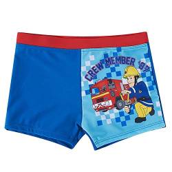 Kinder Badehose | Feuerwehrmann Sam | Größe 104-140 | Badeshorts | Badeboxer, Größe:110, Farbe:Blau von Fireman Sam