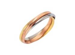 Fingerring FIRETTI "Schmuck Geschenk Gold 333 Damenring Goldring tricolor" Fingerringe Gr. 17, Gelbgold 333-Rotgold 333-Weißgold 333, 4 mm, goldfarben (gelbgoldfarben, weißgoldfarben, rotgoldfarben) Damen Fingerringe von Firetti