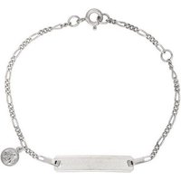 Firetti Armband Schmuck Geschenk Silber 925 Armschmuck Armkette Figarokette Engel, mit fester Gravur "Gott schütze Dich von Firetti