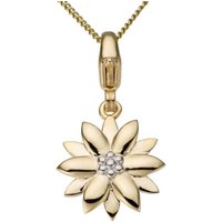 Firetti Charm-Einhänger Schmuck Geschenk Gold 375 Halskette Charmarmband Gold-Charm Blume von Firetti