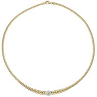 Firetti Collier Schmuck Geschenk Gold 585 Halsschmuck Halskette Goldkette Fantasie, mit Diamanten von Firetti