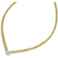 Firetti Collier Schmuck Geschenk Gold 585 Halsschmuck Halskette Goldkette Fantasie, mit Diamanten von Firetti