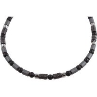 Firetti Collier Schmuck Geschenk Halsschmuck Halskette Steinkette Edelstein Hämatit, Made in Germany - mit Onyx, Hämatit von Firetti