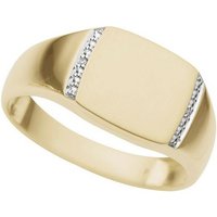Firetti Diamantring Schmuck Geschenk Gold 333 Herrenring Goldring Siegelring Diamant, mit Brillanten von Firetti