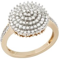 Firetti Diamantring Schmuck Geschenk Gold 585 Damenring Goldring Diamant Blume, mit Diamanten von Firetti