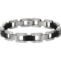 Firetti Edelstahlarmband Schmuck Geschenk, Schwarze Elemente von Firetti