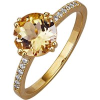 Firetti Fingerring Schmuck Geschenk Silber 925 Damenring Ring, mit Citrin oder Amethyst und Zirkonia (synth) von Firetti