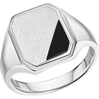 Firetti Fingerring Schmuck Geschenk Silber 925 Herrenring Silberring Siegelring, mit Achat von Firetti