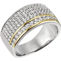 Firetti Fingerring Schmuck Geschenk Silber 925 Silberring Ring Bicolor, mit Zirkonia (synth) von Firetti