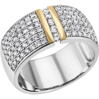 Firetti Fingerring Schmuck Geschenk Silber 925 Silberring Ring Bicolor, mit Zirkonia (synth) von Firetti