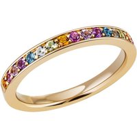 Firetti Fingerring Schmuck Geschenk Silber 925 Silberring Ring Regenbogen, mit Amethyst, Rhodolith, Citrin, Peridot, Topas von Firetti