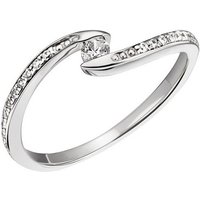 Firetti Fingerring Schmuck Geschenk Silber 925 Silberring Ring Welle glitzernd, mit Zirkonia (synth) von Firetti