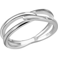 Firetti Fingerring Schmuck Geschenk Silber 925 Silberring Ring verschlungen, mit Zirkonia (synth) von Firetti