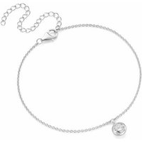 Firetti Fußkette Schmuck Geschenk Silber 925 Körperschmuck Ankerkette, mit Zirkonia (synth) von Firetti