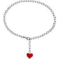 Firetti Fußkette mit Anhänger Schmuck Geschenk Silber 925 Körperschmuck Ankerkette, mit Lack von Firetti