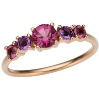 Firetti Goldring Schmuck Geschenk Gold 333 Damenring Goldring Edelstein Farbstein, mit Amethyst, Rhodolith von Firetti