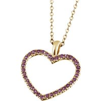 Firetti Kette mit Anhänger Schmuck Geschenk Gold 375 Gold 585 Halsschmuck Halskette Herz, mit Tsavorit, Rubin, Saphir oder Brillanten von Firetti