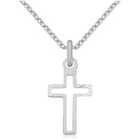 Firetti Kette mit Anhänger Schmuck Geschenk Silber 925 Halsschmuck Halskette Ankerkette Kreuz von Firetti