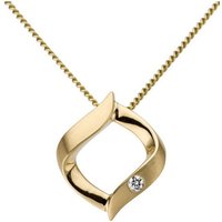 Firetti Kettenanhänger Schmuck Geschenk Gold 333 Halsschmuck Anhänger für Halskette, mit Brillant von Firetti