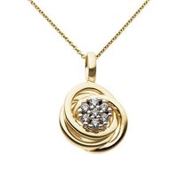 Firetti Kettenanhänger Schmuck Geschenk Gold 333 Halsschmuck Anhänger für Halskette, mit Brillanten von Firetti