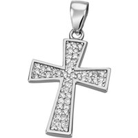 Firetti Kettenanhänger Schmuck Geschenk Silber 925 Halsschmuck Anhänger Kreuz, mit Zirkonia (synth) von Firetti