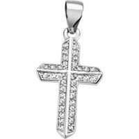 Firetti Kettenanhänger Schmuck Geschenk Silber 925 Halsschmuck Anhänger Kreuz, mit Zirkonia (synth) von Firetti