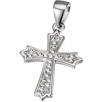 Firetti Kettenanhänger Schmuck Geschenk Silber 925 Halsschmuck Anhänger Kreuz, mit Zirkonia (synth) von Firetti