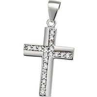 Firetti Kettenanhänger Schmuck Geschenk Silber 925 Halsschmuck Anhänger Kreuz, mit Zirkonia (synth) von Firetti