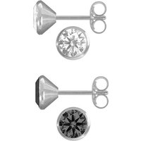 Firetti Ohrstecker-Set Multipack Schmuck Geschenk Silber 925 Ohrstecker Glitzerstein (Set, 4-tlg), mit Zirkonia (synth) von Firetti