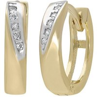 Firetti Paar Creolen Schmuck Geschenk Gold 333 Ohrschmuck Gold glitzernd, mit Zirkonia (synth) von Firetti