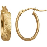 Firetti Paar Creolen Schmuck Geschenk Gold 375 Ohrschmuck Ohrringe Struktur von Firetti