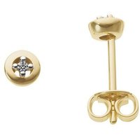 Firetti Paar Ohrstecker Schmuck Geschenk Gold 333 Ohrschmuck Rund Solitär, mit Brillant - Krappenfassung von Firetti