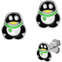 Firetti Paar Ohrstecker Schmuck Geschenk Silber 925 Ohrschmuck Erstohrstecker Pinguin, Made in Germany von Firetti