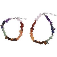 Firetti Schmuckset Multipack Schmuck Geschenk Armband Fußkette Chakra Edelsteine (Set, 2-tlg), Made in Germany - mit Edelsteinen von Firetti