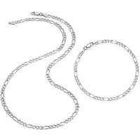 Firetti Schmuckset Multipack Schmuck Geschenk Silber 925 Halskette Armkette Figarokette (Set, 2-tlg) von Firetti