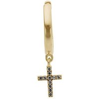 Firetti Single-Creole Schmuck Geschenk Gold 333 Ohrschmuck einzeln Kreuz, mit Brillant - Krappenfassung von Firetti