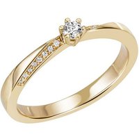 Firetti Solitärring Schmuck Geschenk Gold 585 Damenring Verlobungsring Goldring, mit Brillanten von Firetti